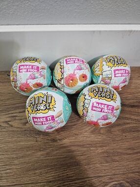 MGA's Mini Verse Make It Mini Food Cafe Series 3 | Ages 8+ | Lot Of 5 Balls